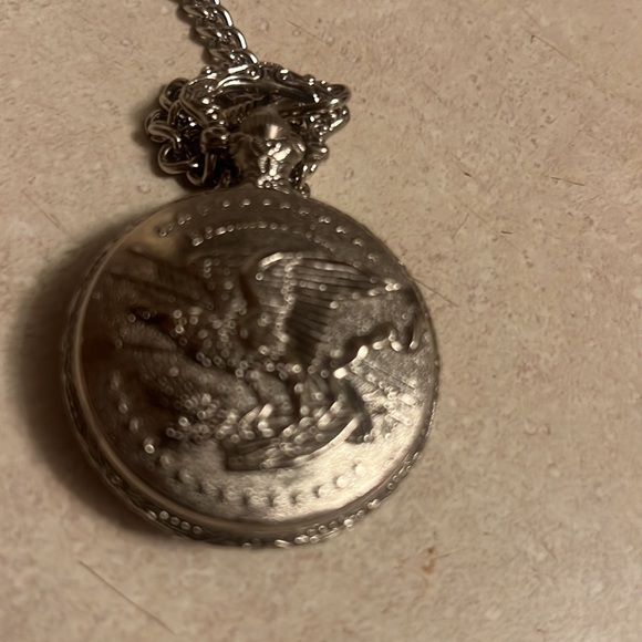 American Coin Treasures 1800's Morgan Silver Dollar Pocket Watch - Picture 6 of 8